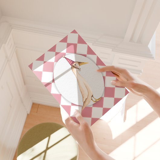 Roze Gekke Goose Kwekerij Wall Art Print