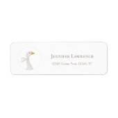 Roze Gekke Goose Retour Adres Label (Voorkant)