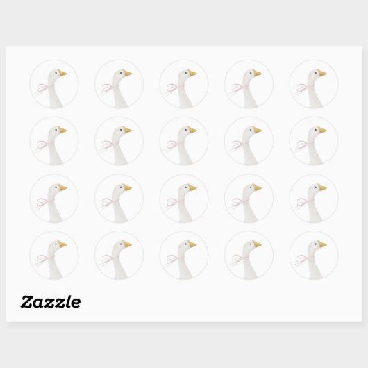 Roze Gekke Goose Sticker (Vel)