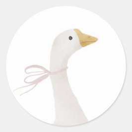Roze Gekke Goose Sticker