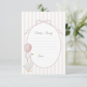 Roze Gekke Goose Time Capsule Kaart (Staand voorkant)