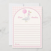 Roze Gekke Goose Time Capsule Note Bericht Kaart (Voorkant)