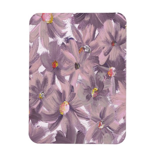 Roze gekleurde bloemen om het even welke kleur magneet (Verticaal)