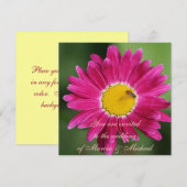 Roze gekleurde Daisy Kaart (Voorkant / Achterkant)