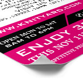 Roze gekleurde Logo, broze winkel, gepantserde win Poster (Hoek)