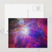 Roze gekleurde Orion Nebula Briefkaart (Voorkant / Achterkant)