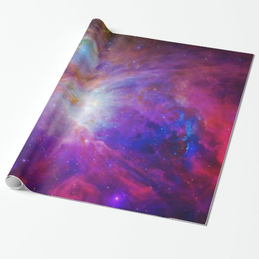 Roze gekleurde Orion Nebula Cadeaupapier (Uitgerold)