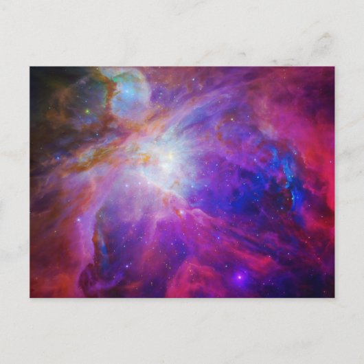 Roze gekleurde Orionnevel Briefkaart (Voorkant)