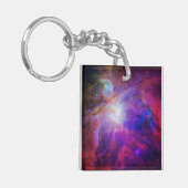 Roze gekleurde Orionnevel Sleutelhanger (Voorkant Links)