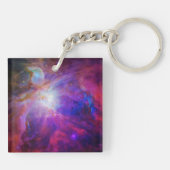 Roze gekleurde Orionnevel Sleutelhanger (Achterkant)