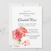 Roze gekleurde pinda's Bachelorette Party Kaart (Voorkant)