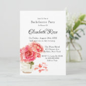 Roze gekleurde pinda's Bachelorette Party Kaart (Staand voorkant)