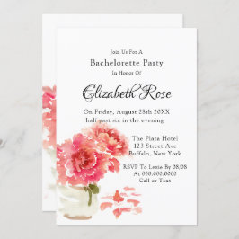 Roze gekleurde pinda's Bachelorette Party Kaart