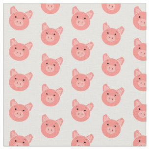 Roze gekleurde verbinding met draaiende varkens Pa Stof