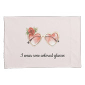 Roze Gekleurde Zonnebril Kussensloop (Voorkant-Rechts)