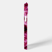 Roze gekreukeerde gekorreste papieren textuurfoto Case-Mate iPhone case (Achterkant / Rechts)