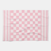 Roze Gekruist En Gestreept Theedoek (Horizontaal)