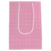 Roze Gekruist Lichtgroen Cel Delicaat. Medium Cadeauzakje (Achterkant)