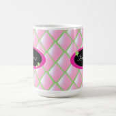 Roze gelaagde diamanten - prinses koffiemok (Center)