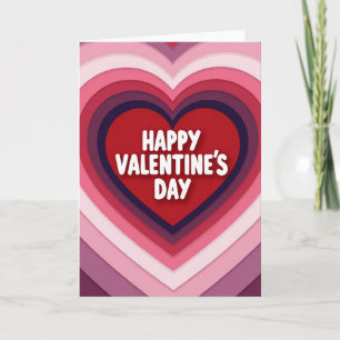 Roze Gelagde Hartjes Valentijnskaart Kaart