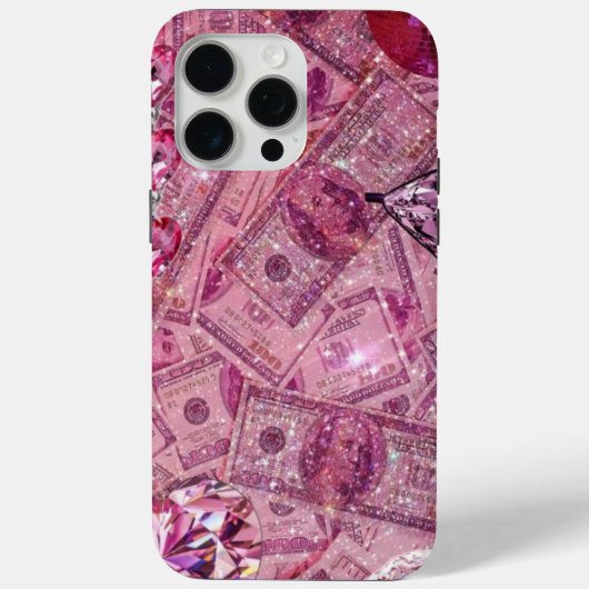 Roze Geld Ontwerp Hoesje (Achterkant)