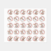 Roze Gele Baby Draak Bedankt  Labels (Vel)