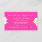 Roze gele bakkerijbanketbakkersgebak zoete roomdon visitekaartje (Achterkant)