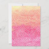 Roze gele ballon uitnodiging (Achterkant)