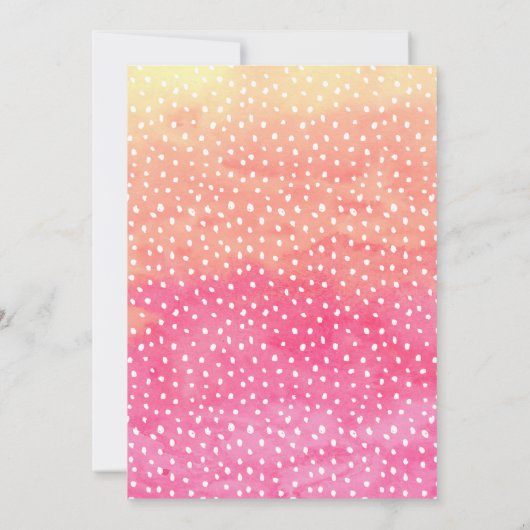 Roze gele ballon uitnodiging (Achterkant)