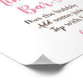 Roze & Gele Bloem Mimosa Bar Bord Poster (Hoek)