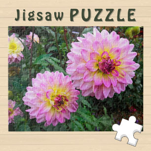 Roze Gele Bloemen bloeiende esthetische Foto -  Legpuzzel