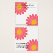 Roze gele bloemen Cursieve Kaart voor verouderings (Voorkant /achterkant)