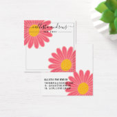 Roze gele bloemen Cursieve Kaart voor verouderings (Bureau)