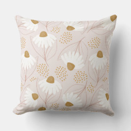 Roze Gele Bloemen Daisies Lente Kussen