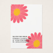 Roze gele bloemen Kaart met meerdere oormerken (Achterkant)