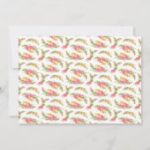 Roze gele bloemen Meisje Foto geboorteaankondiging Aankondiging (Achterkant)