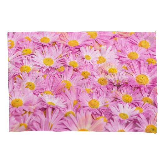 Roze gele bloemen naadloze achtergrond kussensloop (Voorkant)