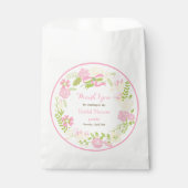 Roze & Gele Bloemenkrans Bruidsdouche Bedankzakje (Voorkant)