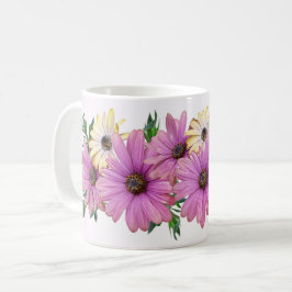 Roze Gele Bloemige Rustieke Elegante Trouw Koffiemok