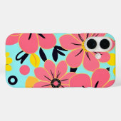 Roze & Gele Bloesems op Sky Blue-Dopamine Style Case-Mate iPhone Case (Achterkant (horizontaal))