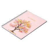 Roze Gele Boom Notitieboek (Linkerzijde)