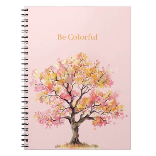 Roze Gele Boom Notitieboek (Voorkant)