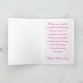 Roze Gele Cattleya Moederdag Kaart (Binnen)