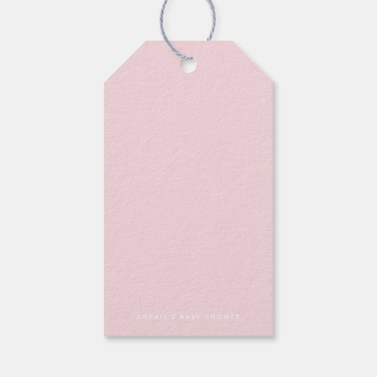Roze & Gele Confetti Polka Dots Bedankt Cadeaulabel (Achterkant)