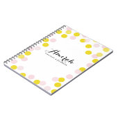 Roze & Gele Confetti Polka Dots Custom Notitieboek (Linkerzijde)