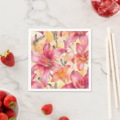 Roze Gele Daglelies Servet (Insitu)
