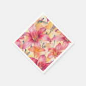 Roze Gele Daglelies Servet (Hoek)