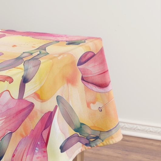 Roze Gele Daglelies Tafelkleed (Voorbeeld)