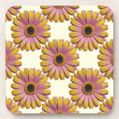 Roze Gele Daisies Onderzetter Set (Voorkant)