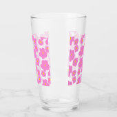 Roze gele daisy bloem moderne elegante patroon glas (Links)